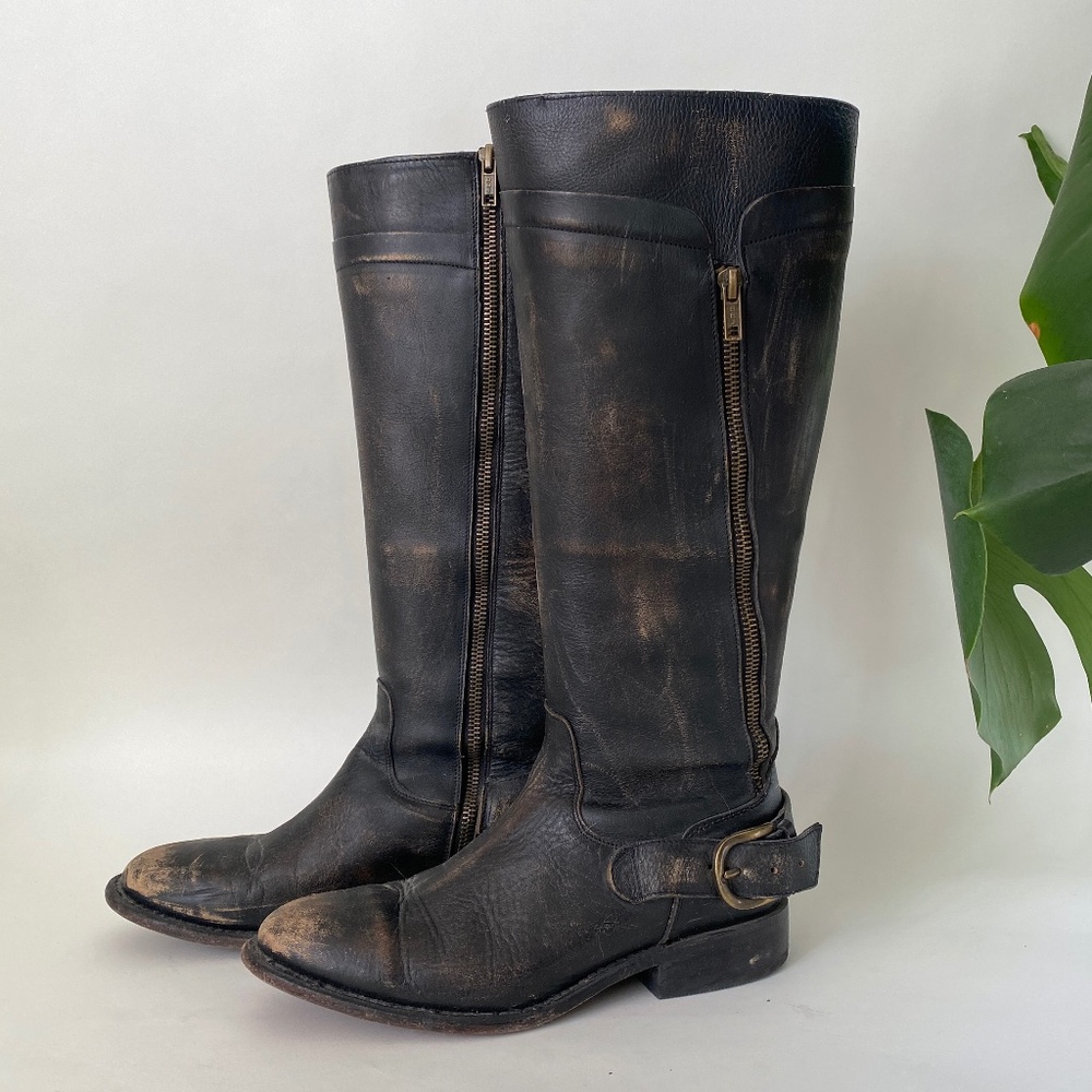 Matisse Distressed Leather Riding Boots
